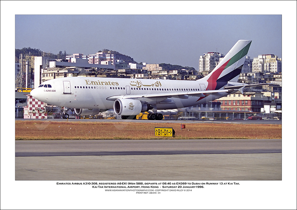 A6-EKI - Emirates Airbus A310-308  (Msn 588) - 01