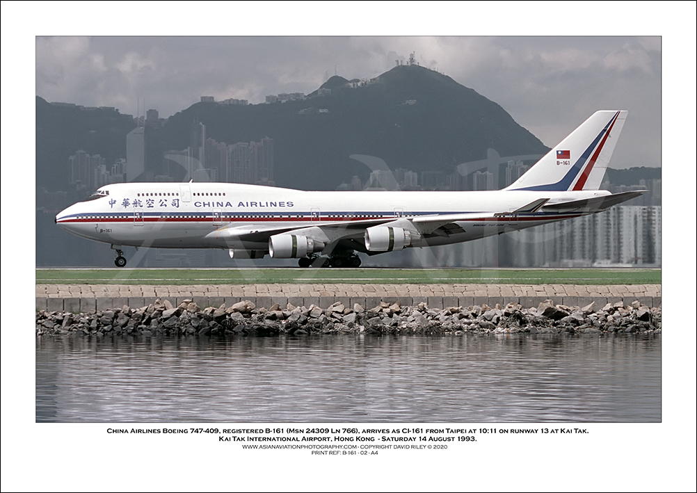 B-161- China Airlines Boeing 747-409  (Msn 24309 Ln 766) - 02
