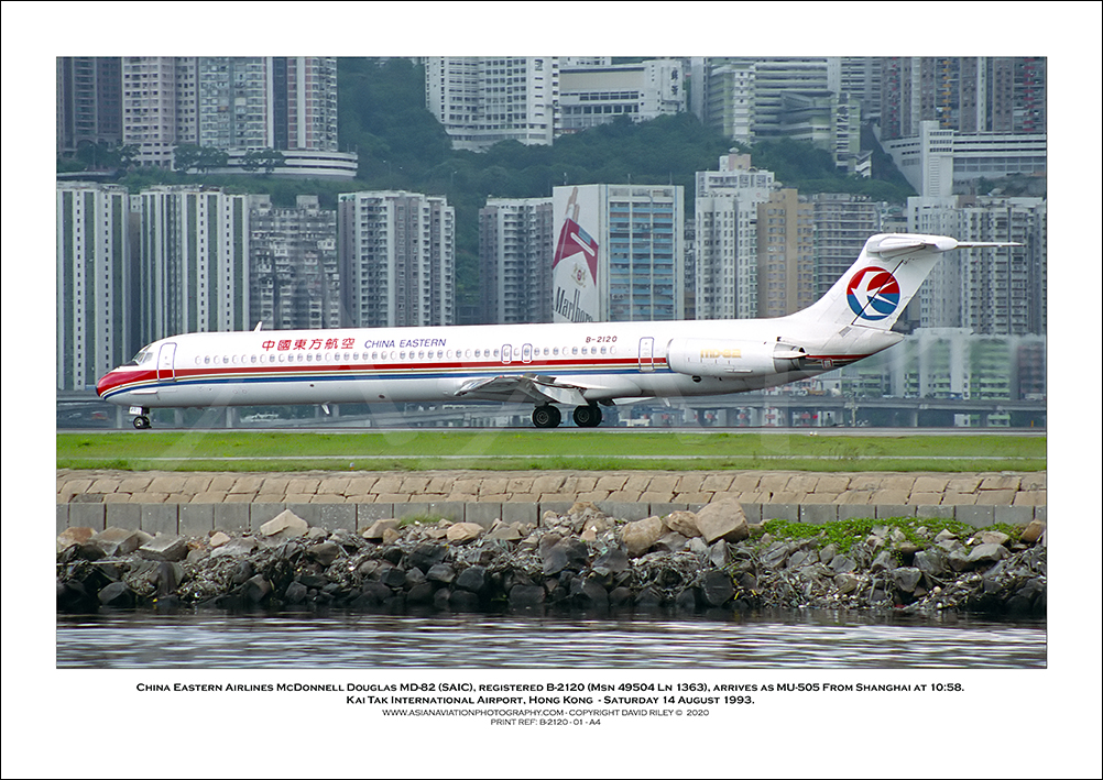 B-2120 - China Eastern Airlines McDonnell Douglas (SAIC) MD-82  (Msn 49504 Ln 1363)- 01