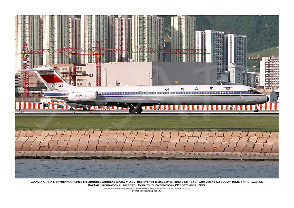 B-2134 - CAAC / China Northern Airlines McDonnell Douglas (SAIC) MD-82  (Msn 49518 Ln 1647) - 01