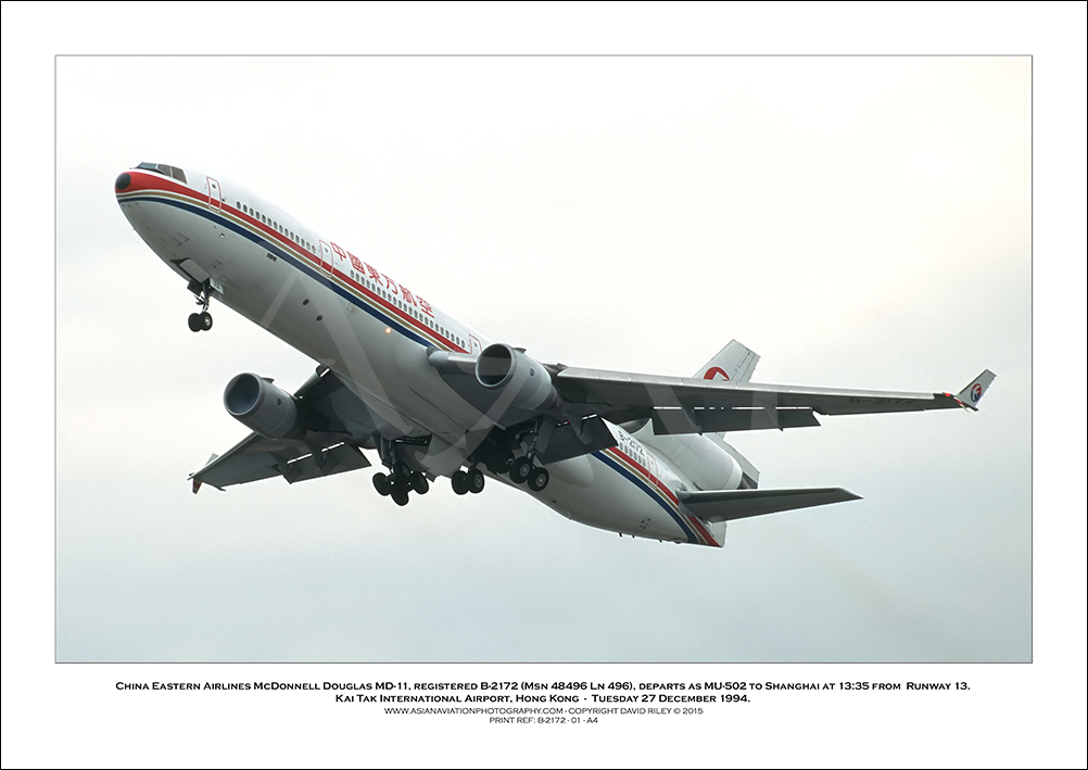 B-2172 - China Eastern AirlinesMcDonnell Douglas MD-11  (Msn 48496 Ln 496) - 01