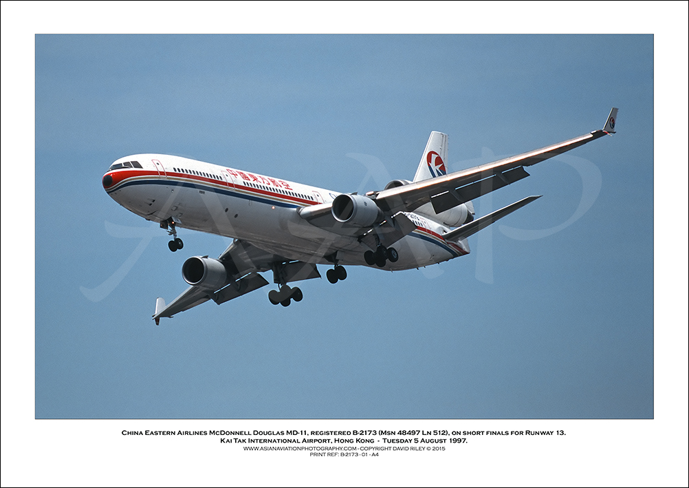 B-2173 - China Eastern AirlinesMcDonnell Douglas MD-11  (Msn 48497 Ln 512) - 01