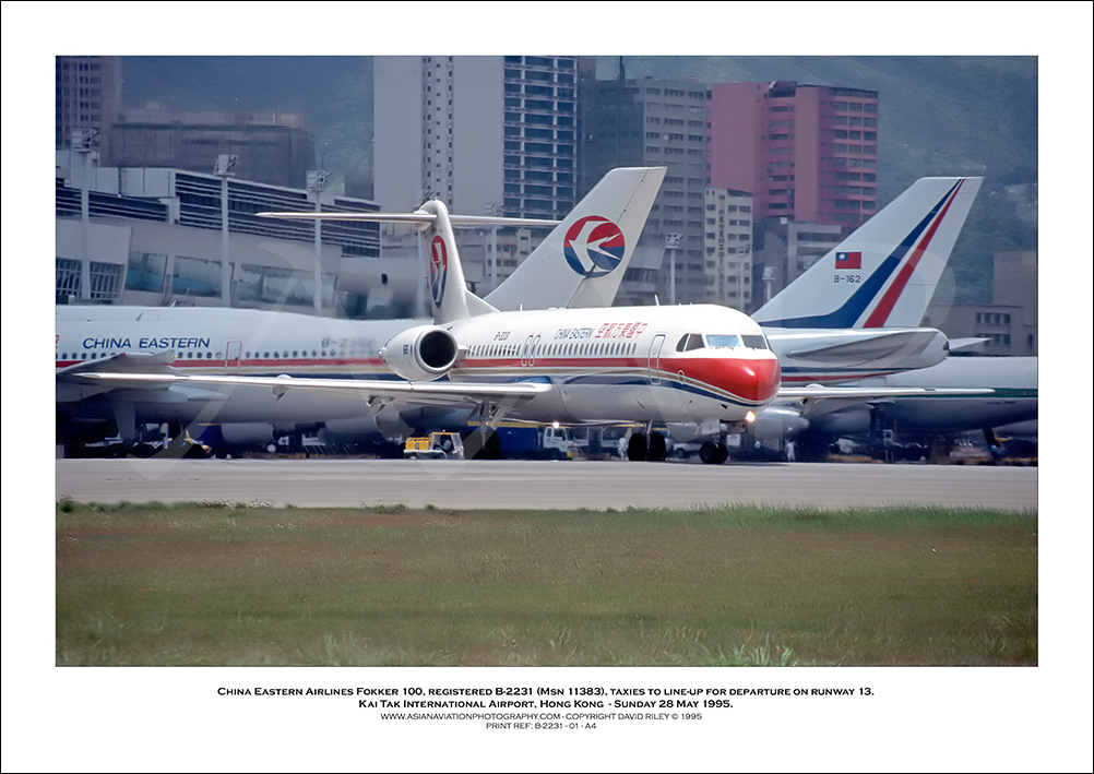 B-2231 - China Eastern Airlines Fokker 100  (Msn 11383) - 01