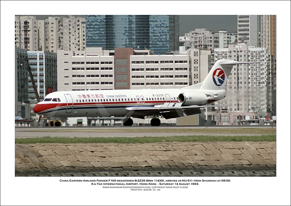 B-2235 - China Eastern Airlines Fokker 100  (Msn 11430) - 01