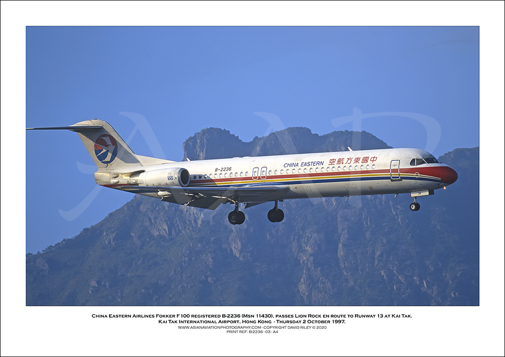 B-2236 - China Eastern Airlines Fokker 100  (Msn 11430) - 03