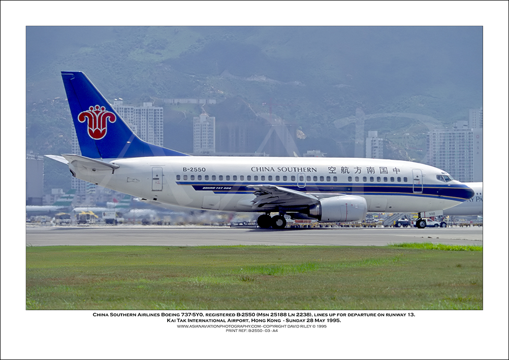 B-2550 - China Southern Airlines Boeing 737-5Y0  (Msn  25188 Ln 2238) - 03