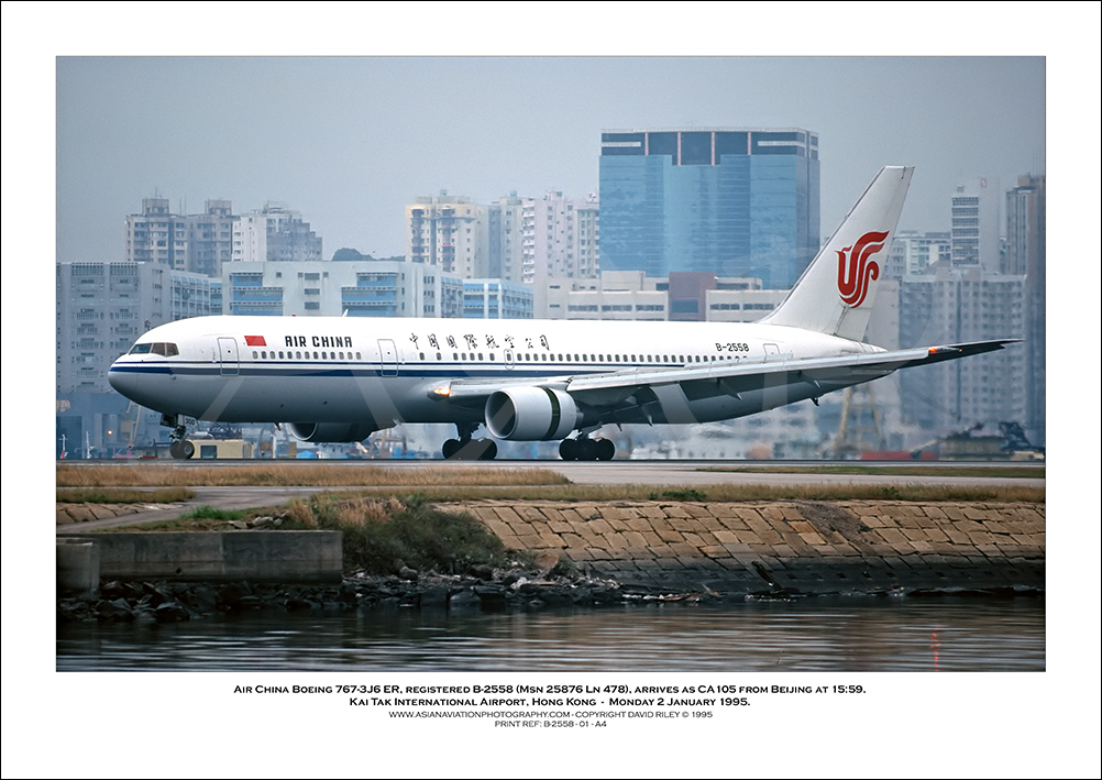 B-2558 - Air China Boeing 767-3J6 ER  (Msn 25876 Ln 478) - 01