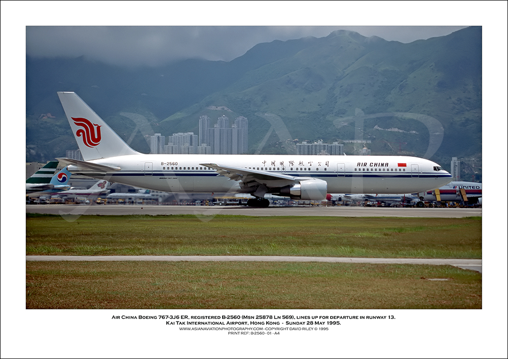 B-2560 - Air China Boeing 767-3J6 ER  (Msn 25878 Ln 569) - 01