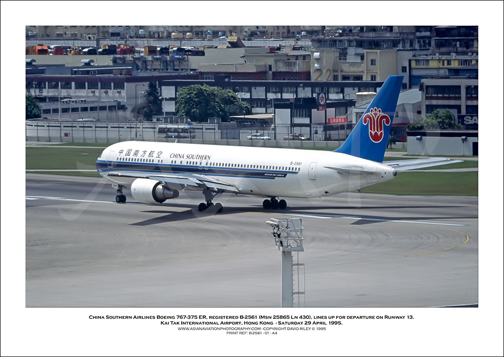 B-2561 - China Southern Airlines Boeing 767-375 ER  (Msn 25865 Ln 430) - 01