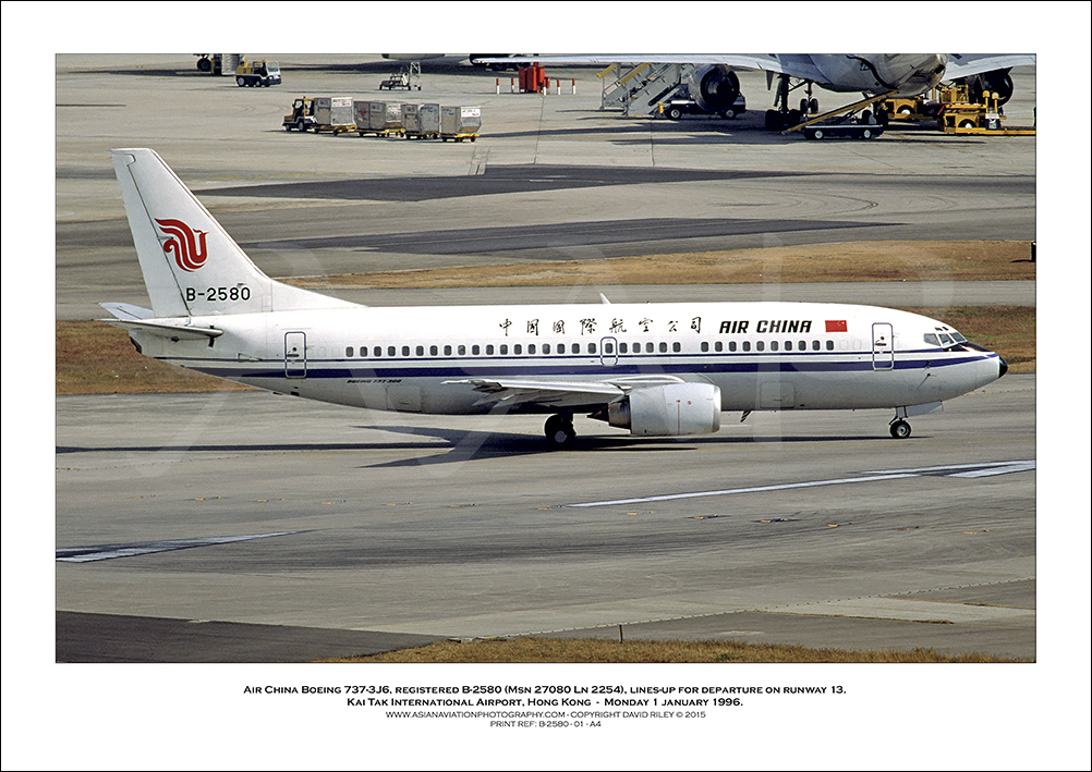 B-2580 - Air China Boeing 737-3J6  (Msn 27080 Ln 2254) - 01