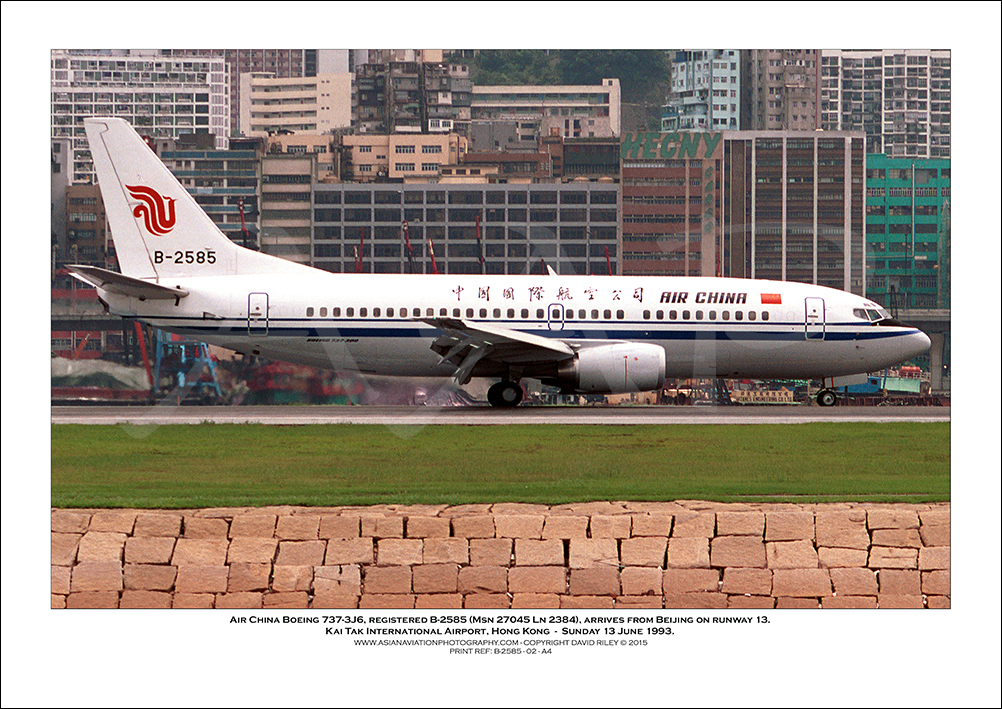 B-2585 - Air China Boeing 737-3J6  (Msn 27045 Ln 2384) - 02