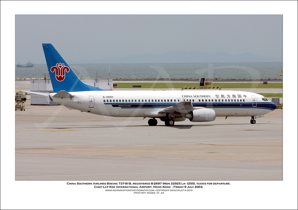 B-2697 - China Southern Airlines Boeing 737-81B  (Msn 32925 Ln 1250) - 01