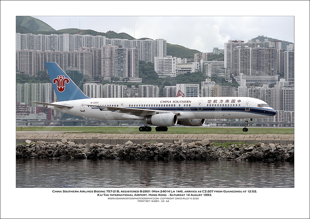 B-2801 - China Southern Airlines Boeing 757-21B  (Msn 24014 Ln 144) - 02