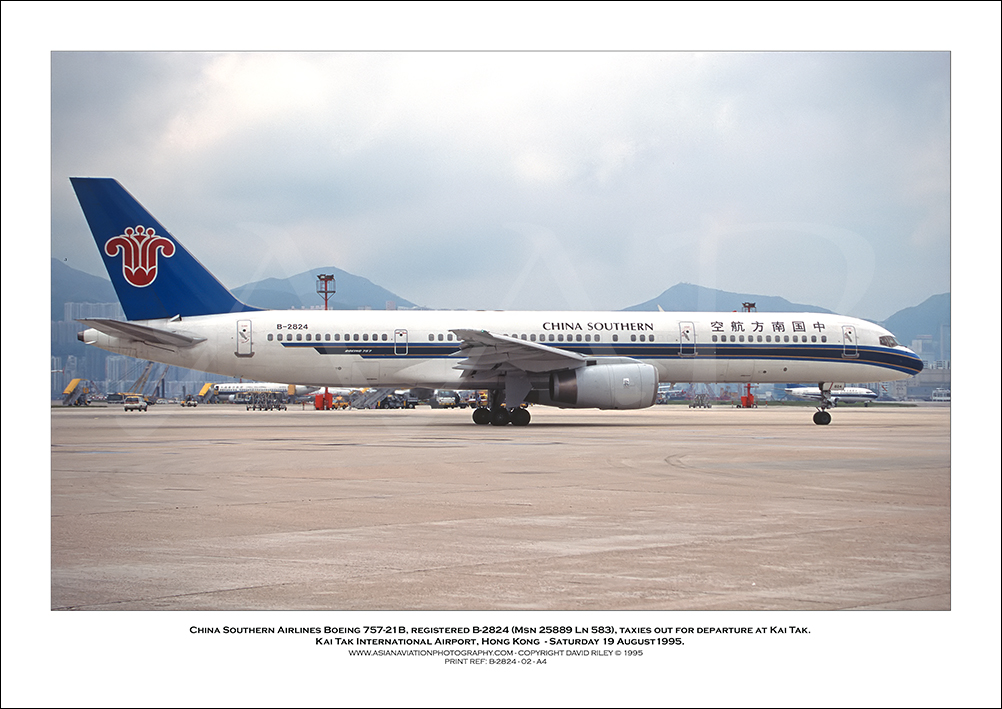 B-2824 - China Southern Airlines Boeing 757-21B  (Msn 25889 Ln 583) - 02