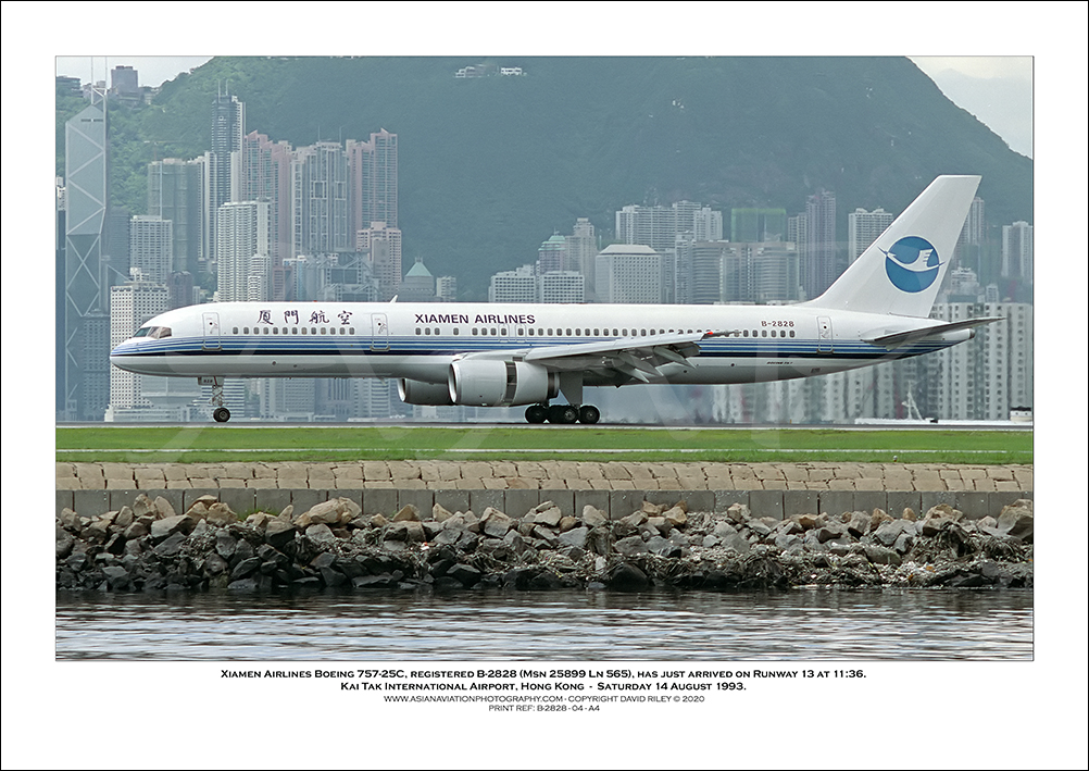 B-2828 - Xiamen Airlines Boeing 757-25C  (Msn 25899 Ln 565) - 01