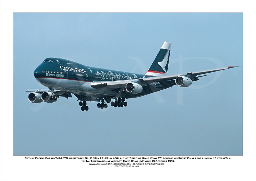B-HIB- Cathay Pacific Boeing 747-267B  (Msn 22149 Ln 466) - 01