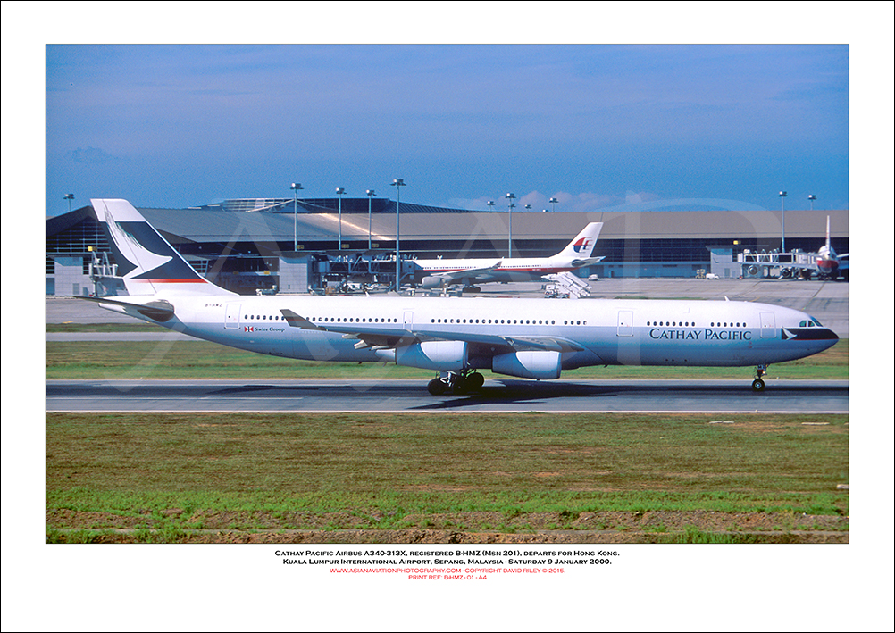 B-HMZ - Cathay Pacific Airbus A340-313X  (Msn 201) - 01