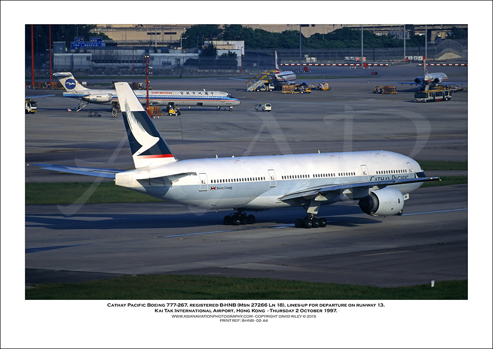 B-HNB- Cathay Pacific Boeing 777-267  (Msn  27266 Ln 18) - 02
