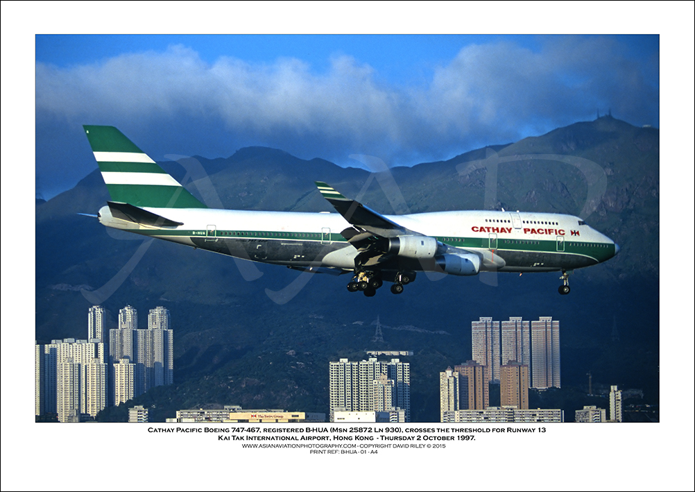 B-HUA - Cathay Pacific Boeing 747-467  (Msn 25872 Ln 930) - 01