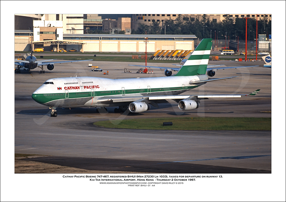 B-HUI - Cathay Pacific Boeing 747-467  (Msn 27230 Ln 1033) - 01