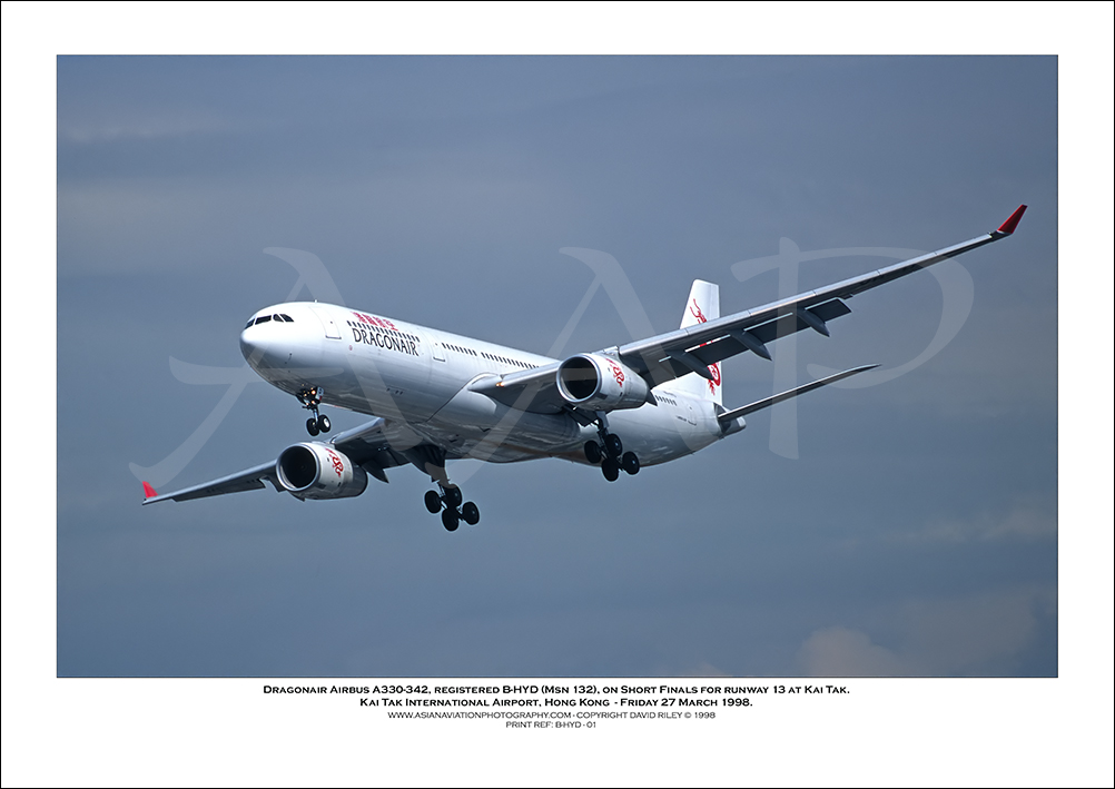 B-HYD - Dragonair Airbus A330-342  (Msn 132) - 01