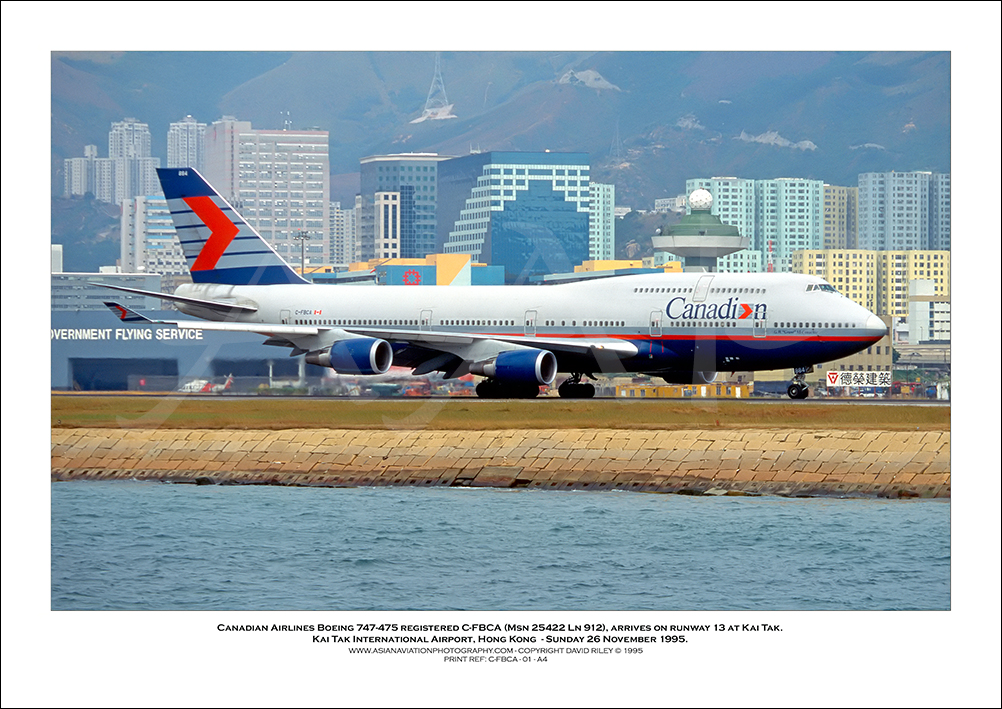 C-FBCA - Canadian Airlines Boeing 747-475  (Msn 25422 Ln 912) - 01