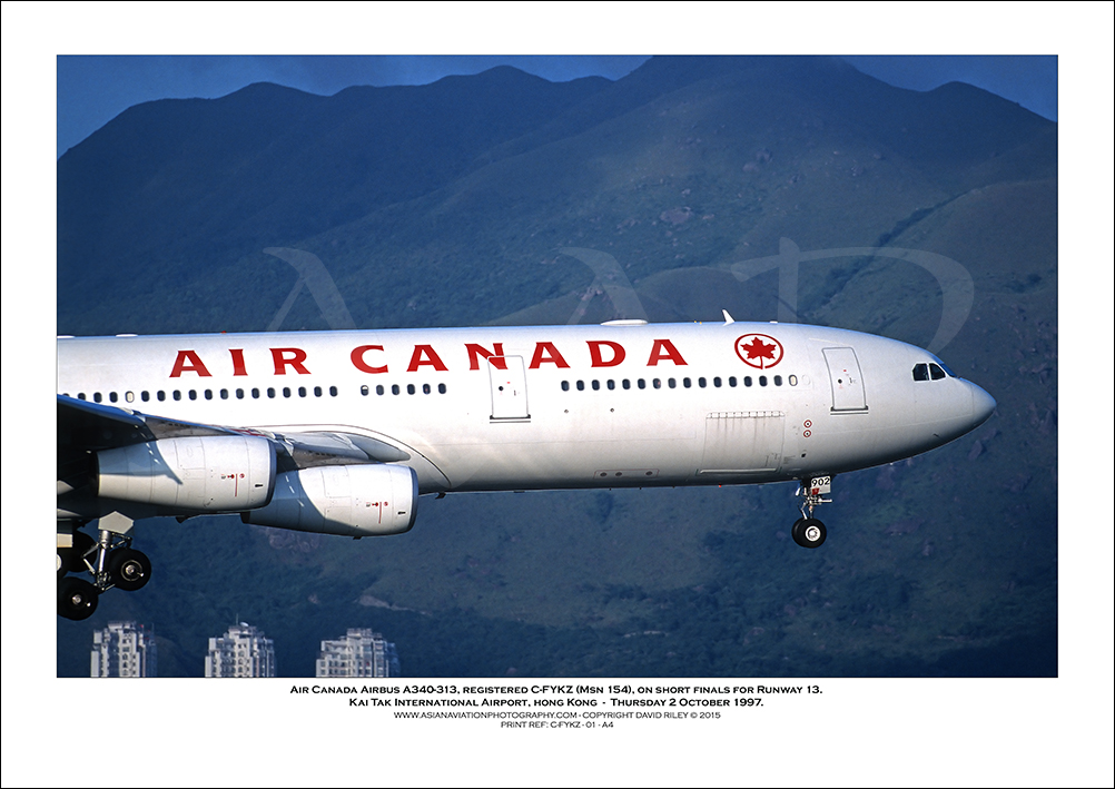 C-FYKZ - Air Canada Airbus A340-313  (Msn 154) - 01