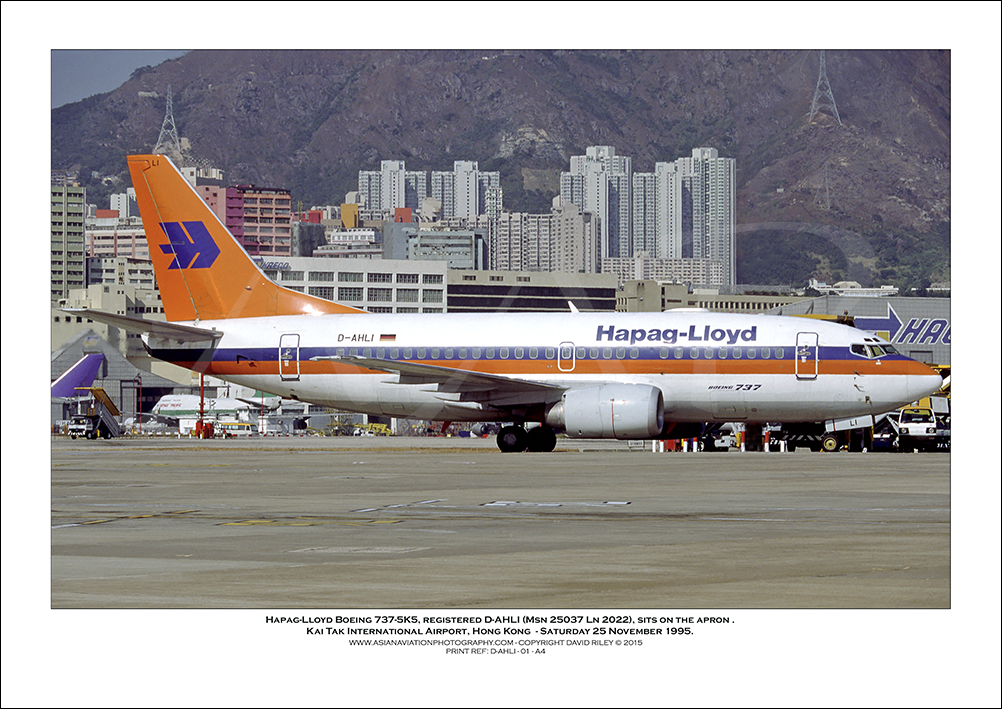 D-AHLI -Hapag-Lloyd Boeing 737-5K5  (Msn 25037 Ln 2022) - 01