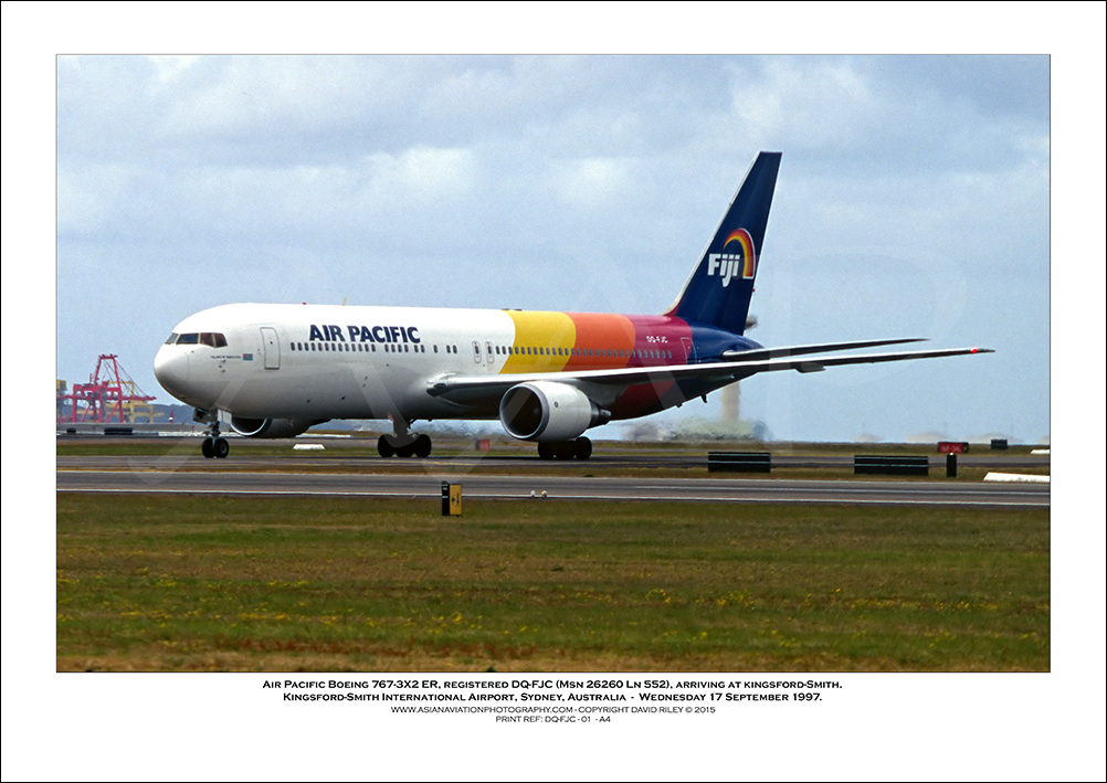 DQ-FJC - Air Pacific Boeing 767-3X2 ER  (Msn 26260 Ln 552) - 01
