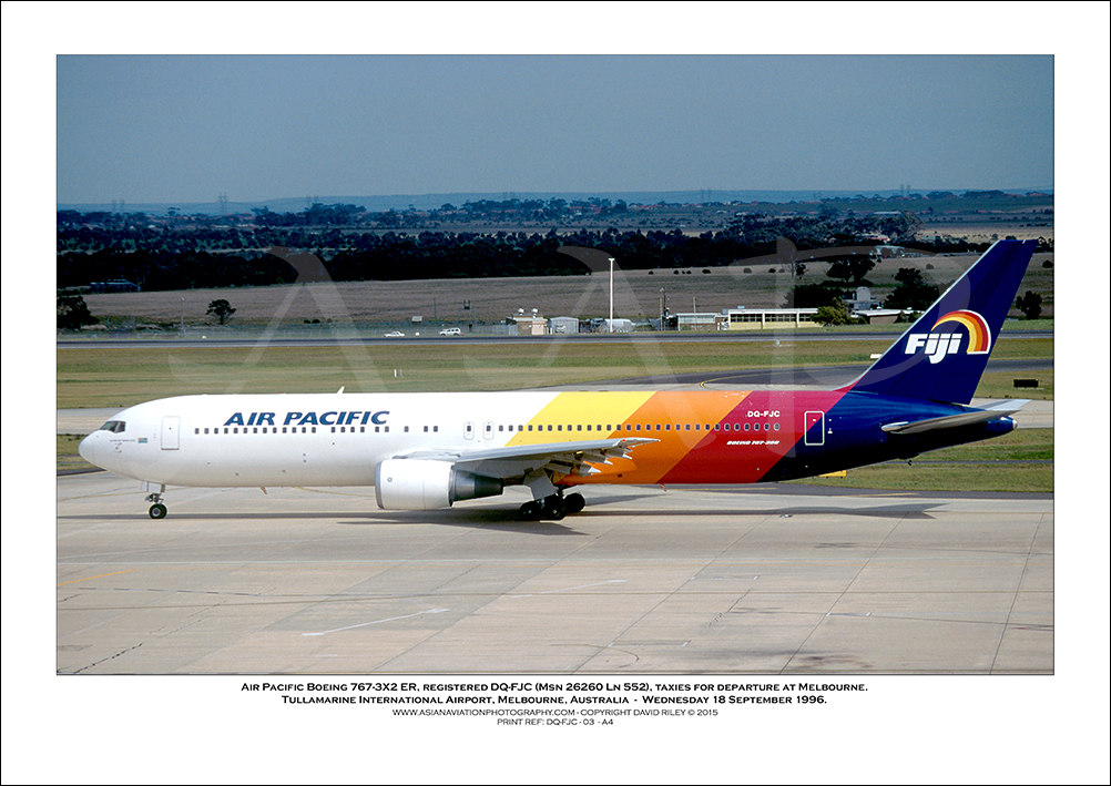 DQ-FJC - Air Pacific Boeing 767-3X2 ER  (Msn 26260 Ln 552) - 03
