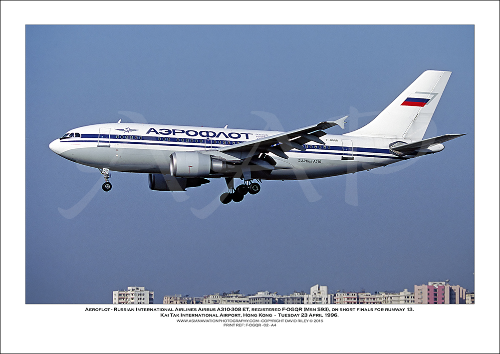 F-OGQR - Aeroflot - Russian International Airlines Airbus A310-308 ET  (Msn 593) - 02