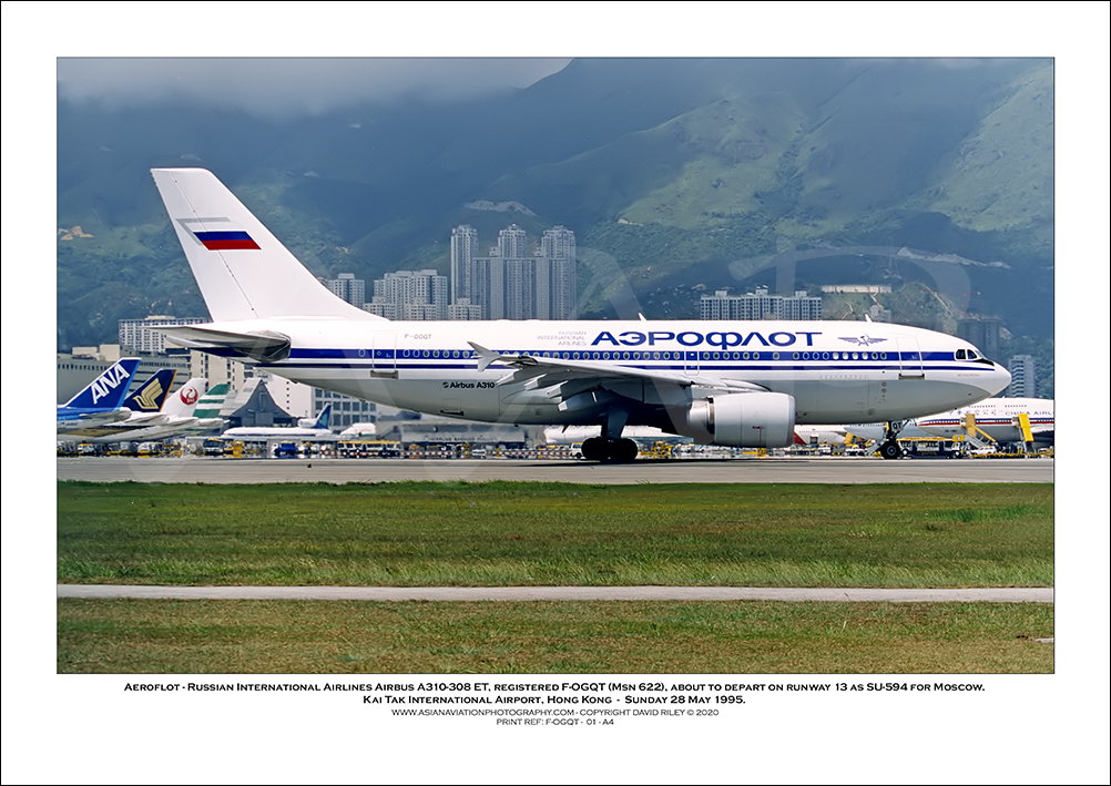 F-OGQT - Aeroflot - Russian International Airlines Airbus A310-308 ET  (Msn 622) - 01