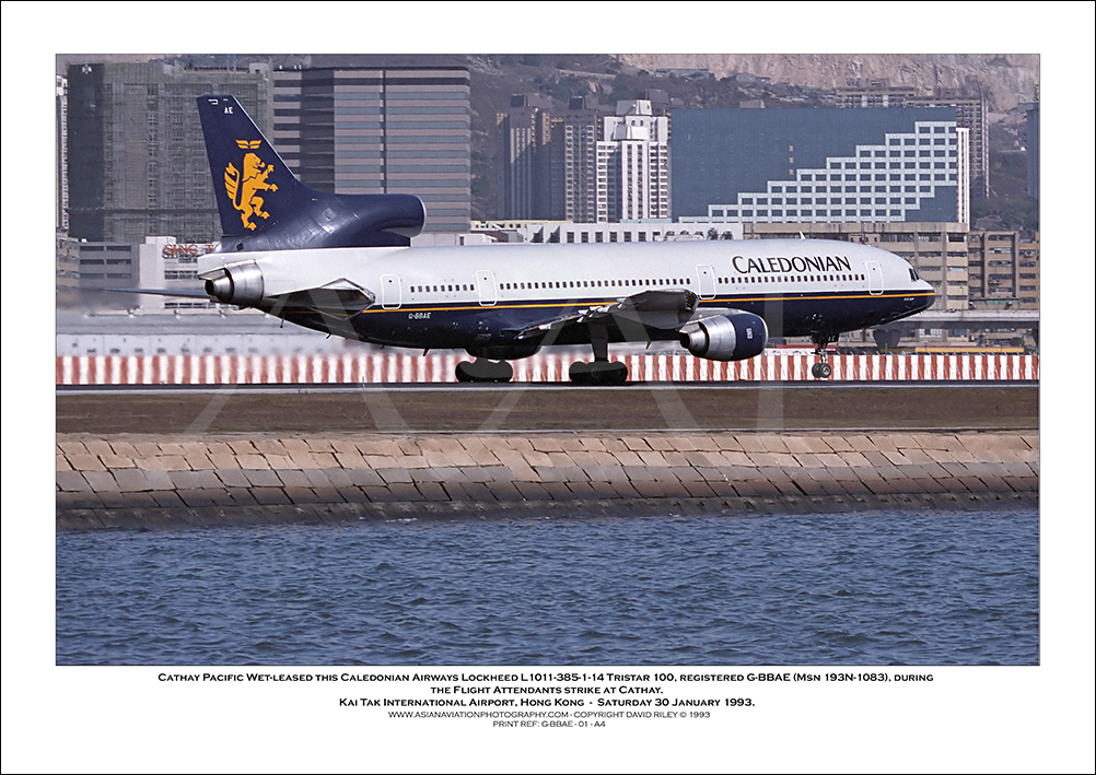 G-BBAE -  Caledonian Airways Lockheed L1011-385-1-14 Tristar 100 (Msn 193N-1083) - 01