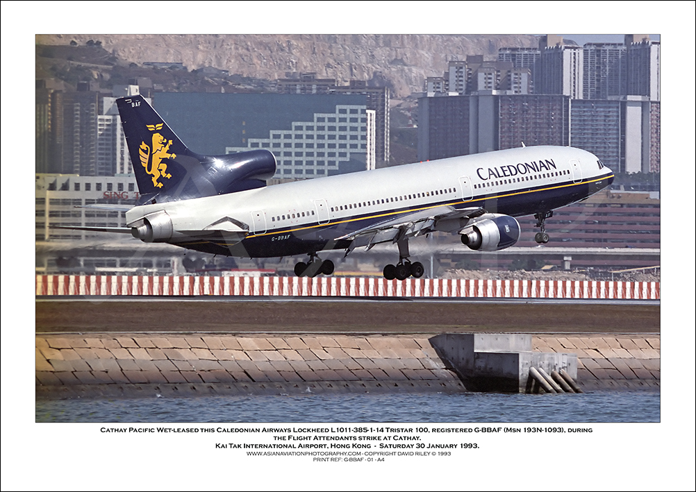 G-BBAF -  Caledonian Airways Lockheed L1011-385-1-14 Tristar 100 (Msn 193N-1093) - 01