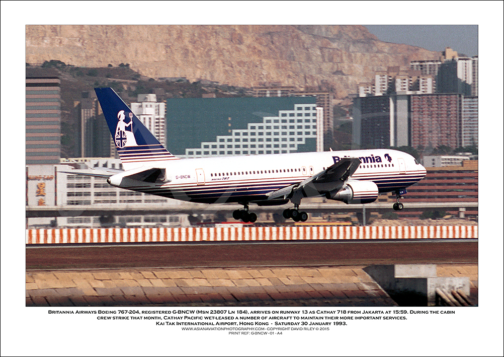 G-BNCW - Britannia Airways Boeing 767-204  (Msn 23807 Ln 184) - 01