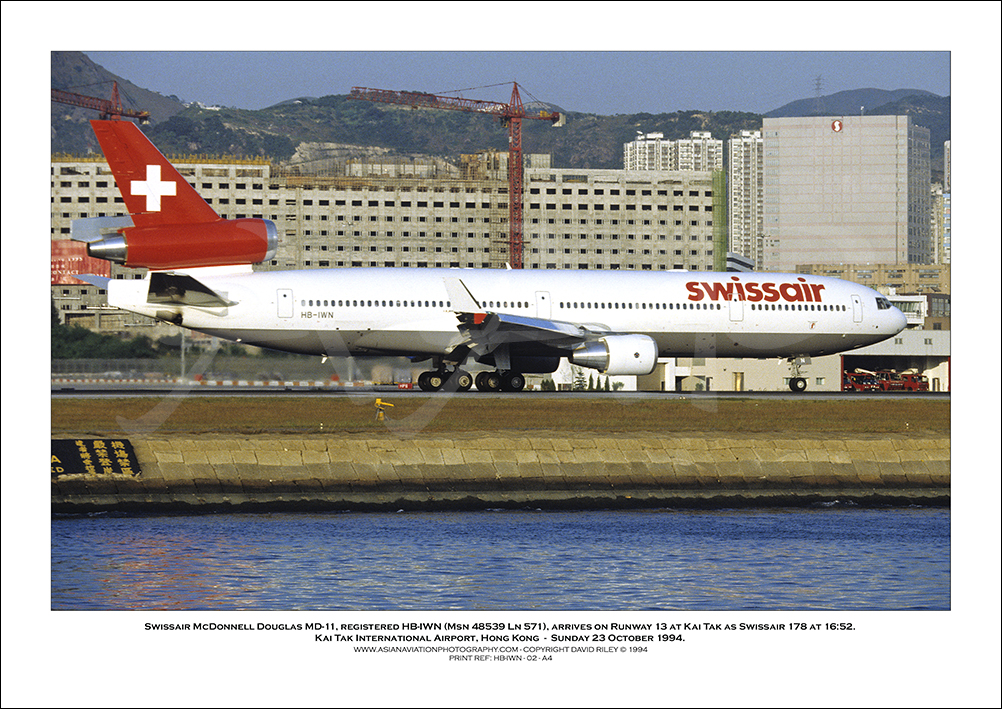 HB-IWN - Swissair McDonnell Douglas MD-11  (Msn 48539 Ln 571) - 02