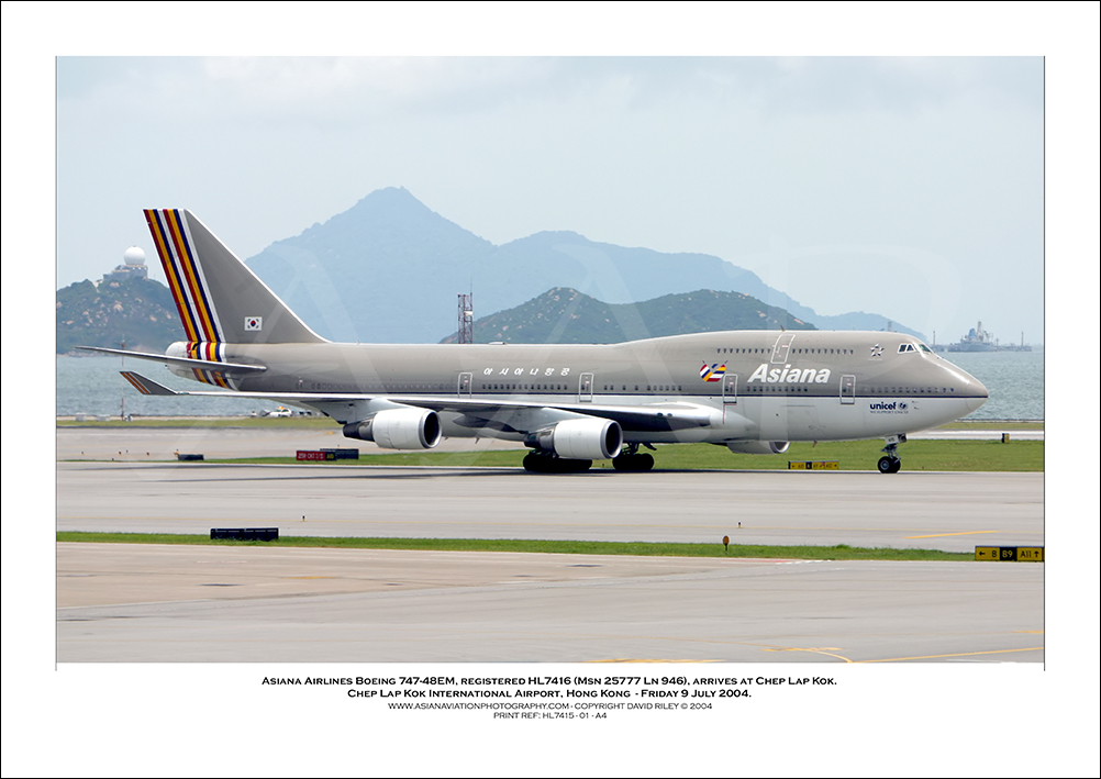 HL7416 - Asiana Airlines Boeing 747-48E  (Msn 25777 Ln 946) - 01