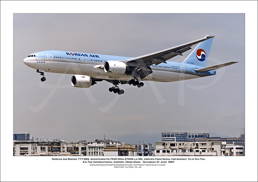 HL7530 - Korean Air Boeing 777-2B5 IGW  (Msn 27945 Ln 59) - 02