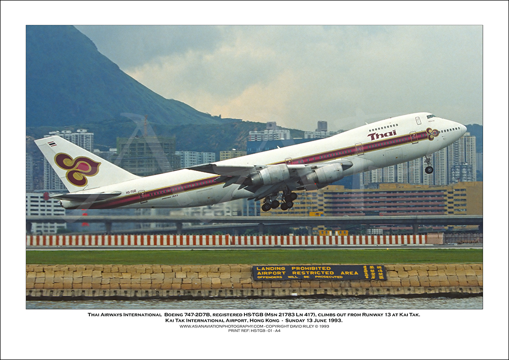 HS-TGB- Thai Airways International  Boeing 747-2D7B  (Msn 21783 Ln 417) - 01