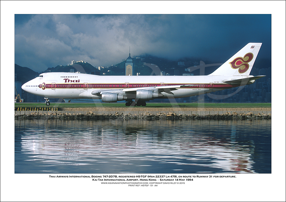 HS-TGF- Thai Airways International  Boeing 747-2D7B  (Msn 22337 Ln 479) - 01