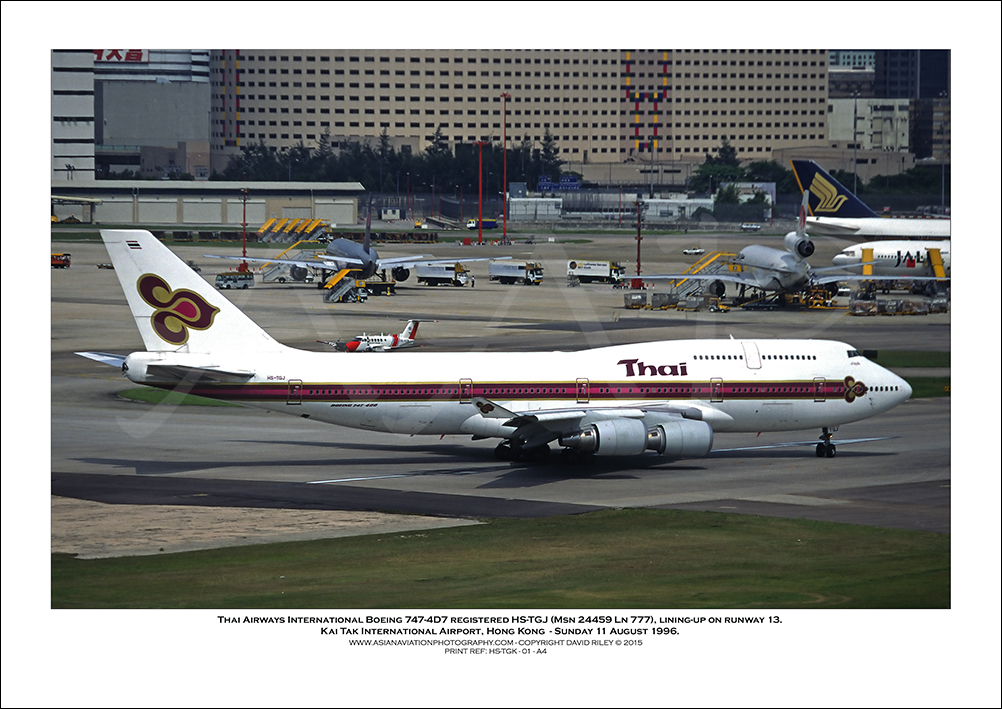 HS-TGJ - Thai Airways International Boeing 747-4D7  (Msn 24459 Ln 777) - 01