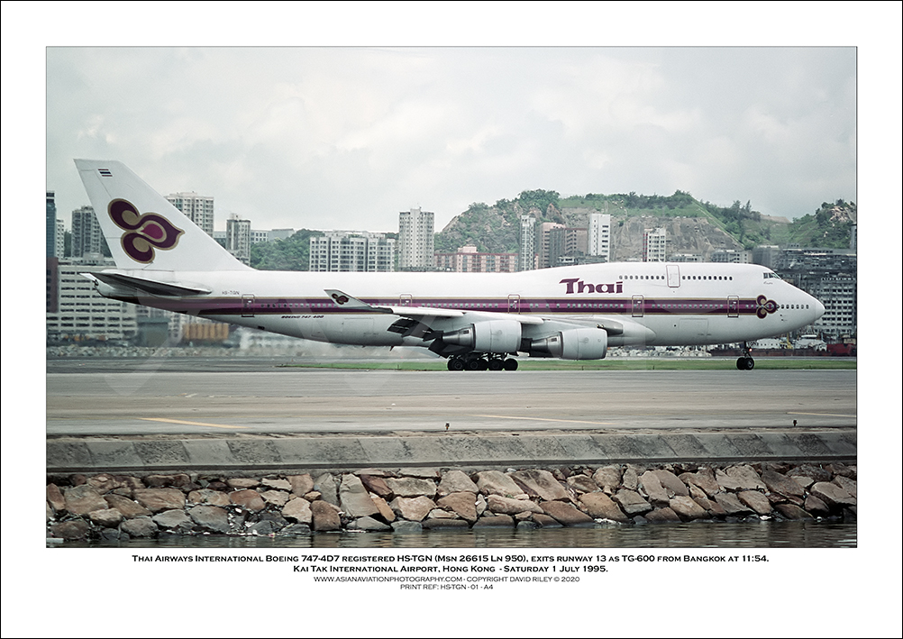 HS-TGN - Thai Airways International Boeing 747-4D7  (Msn 26615 Ln 950) - 01