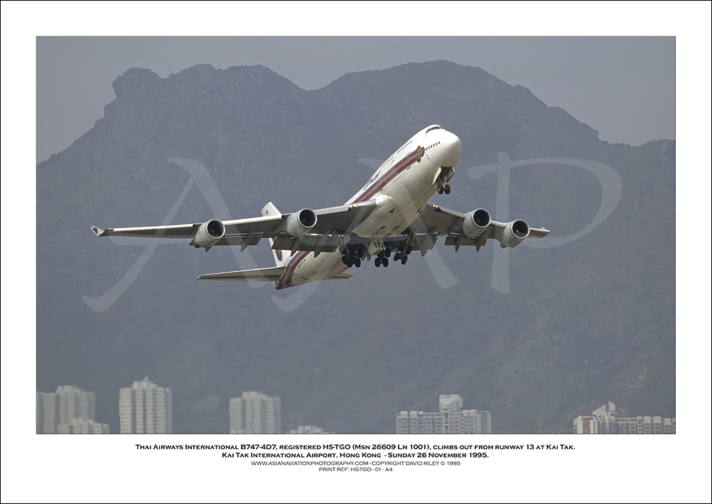HS-TGO - Thai Airways International Boeing 747-4D7  (Msn 26609 Ln 1001) - 01