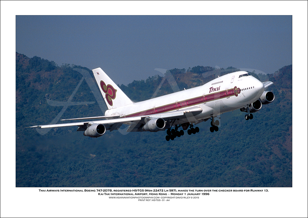 HS-TGS- Thai Airways International  Boeing 747-2D7B  (Msn 22472 Ln 597) - 01