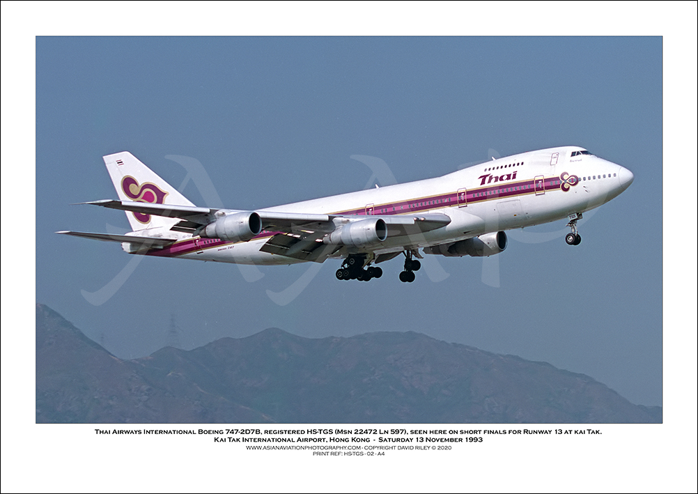 HS-TGS- Thai Airways International  Boeing 747-2D7B  (Msn 22472 Ln 597) - 02