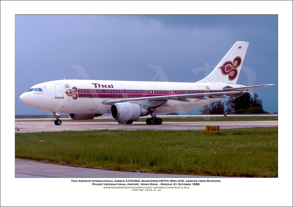 HS-TIA -Thai Airways International Airbus A310-204  (Msn 415) - 01