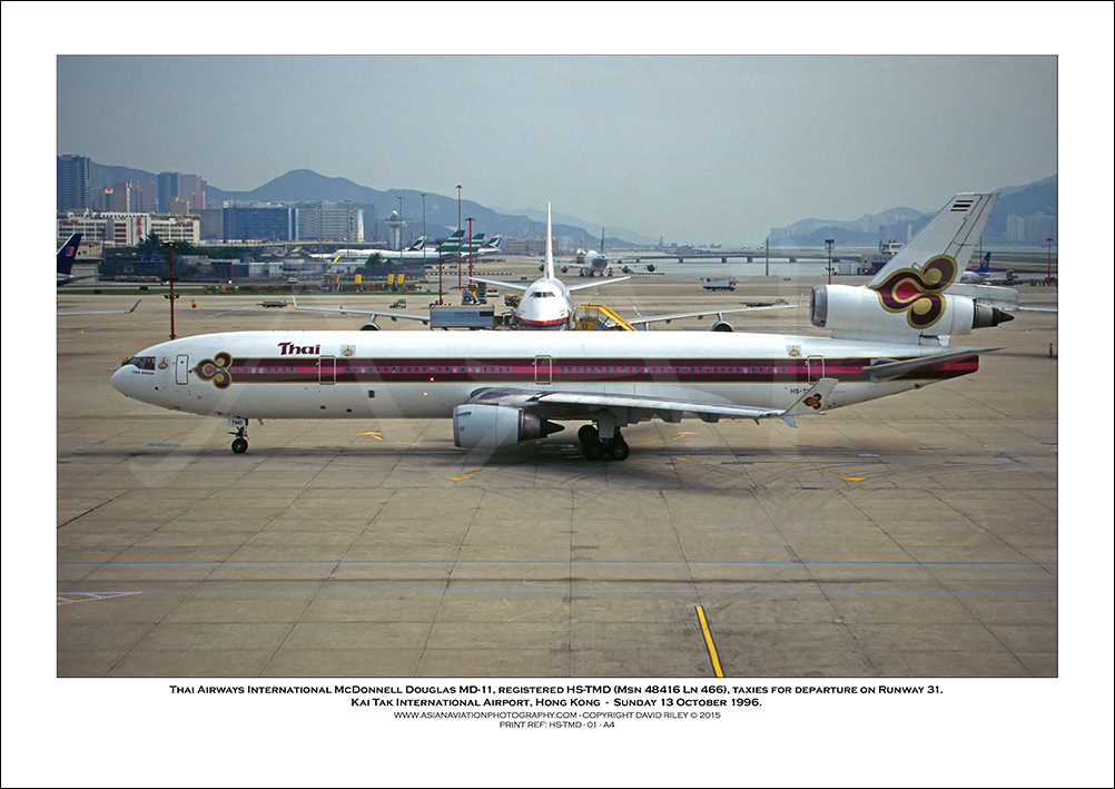 HS-TMD - Thai Airways International McDonnell Douglas MD-11  (Msn 48416 Ln 466) - 01