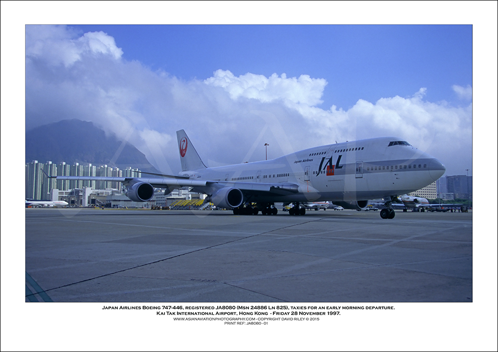 JA8080 - Japan Airlines Boeing 747-446  (Msn  24886 Ln 825) - 01