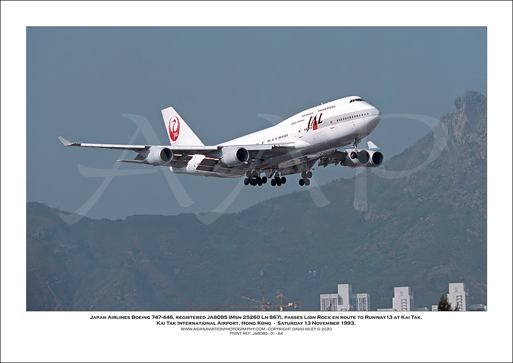 JA8085 - Japan Airlines Boeing 747-446  (Msn 25260 Ln 867) - 01