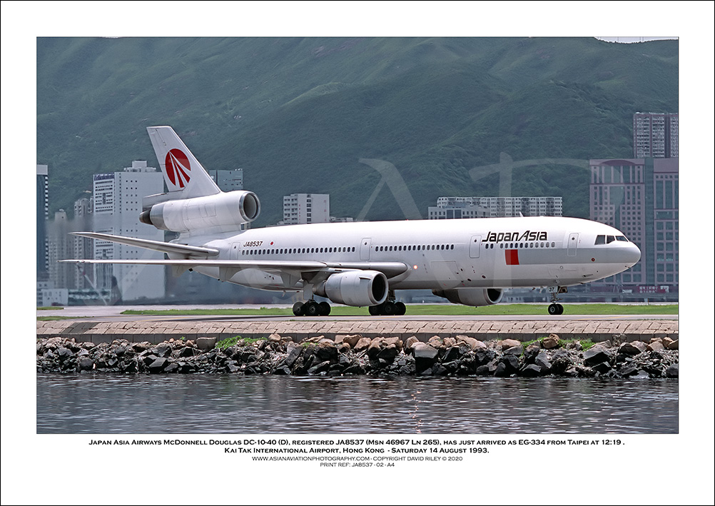 JA8537 - Japan Asia Airways McDonnell Douglas DC-10-40 (D)  (Msn 46967 Ln 265) - 02